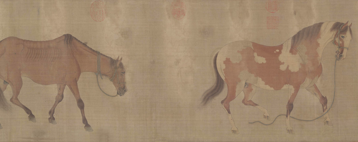图片[1]-Ren Renfa’s Two Horse Scroll-China Archive